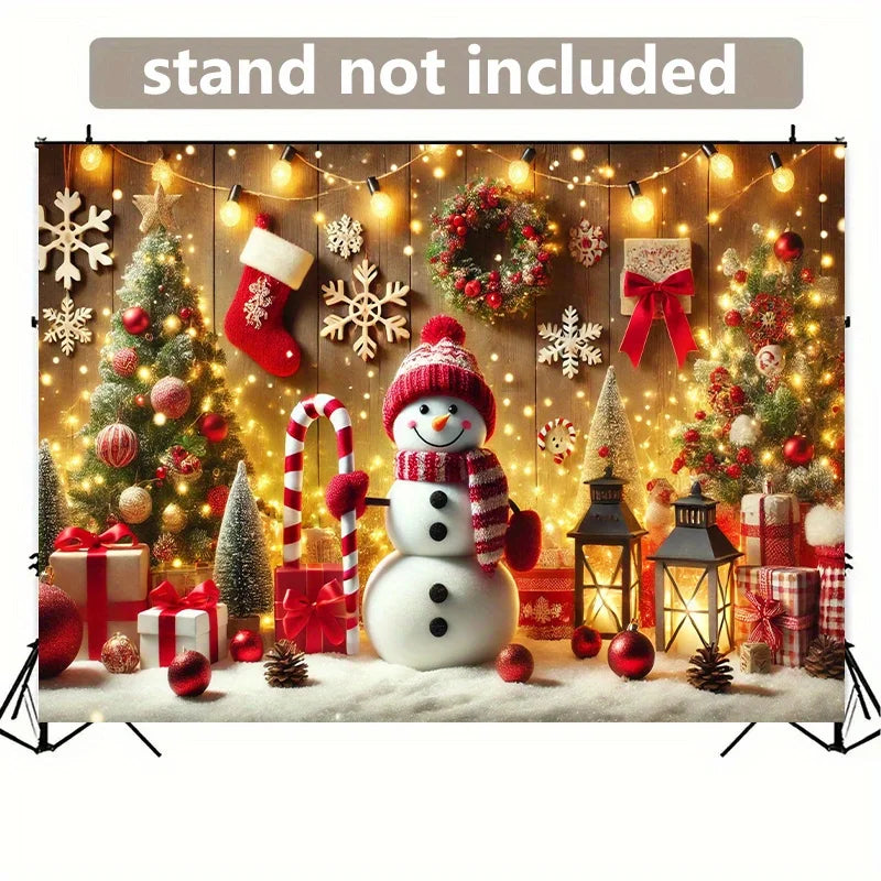 Bannière de Noël Flocon de Neige – Décor Mural Polyester