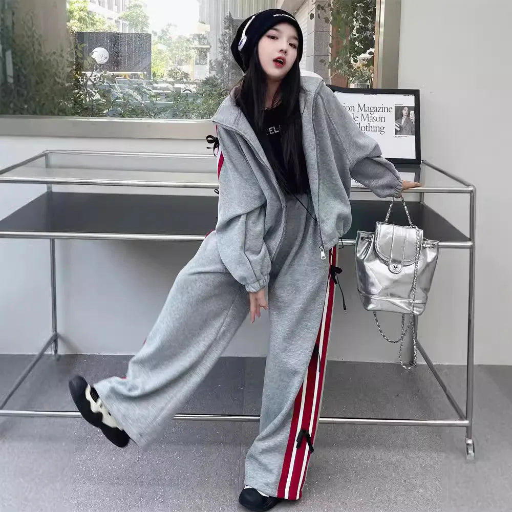 Tenue scolaire fille – Survêtement décontracté 2 pièces, sweat & pantalon large