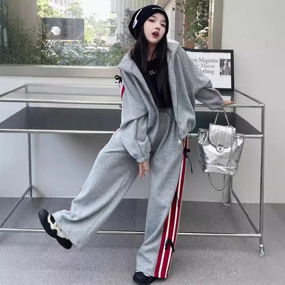 Tenue scolaire fille – Survêtement décontracté 2 pièces, sweat & pantalon large