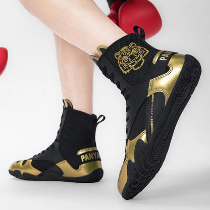 Chaussures de boxe/lutte professionnelles unisexes, compétitions indoor