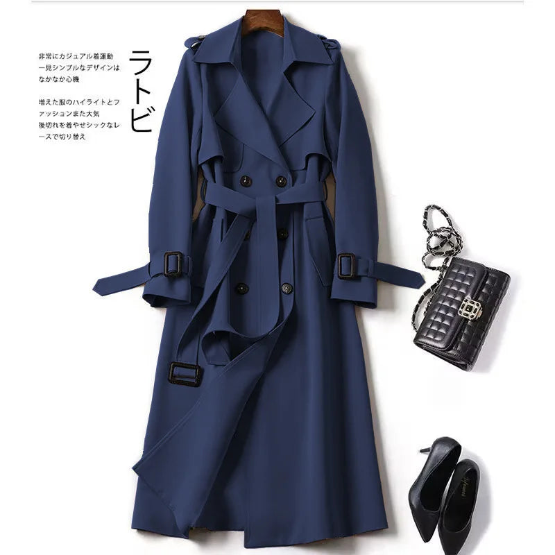 Trench-Coat Femme – Manteau Long Ample Automne/Hiver