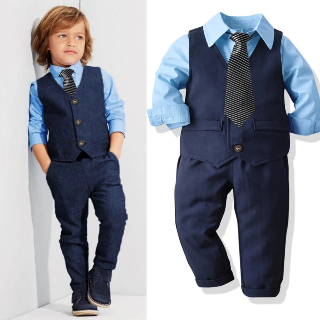 Vêtements enfants – Costume garçon mariage, blazer cravate, fête, uniforme scolaire, 1-9T