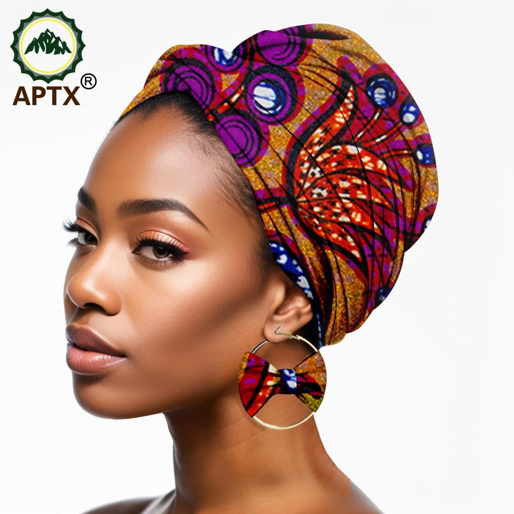 Turban africain femme – Foulard satin doublé, grande fleur, imprimé floral, bonnet musulman