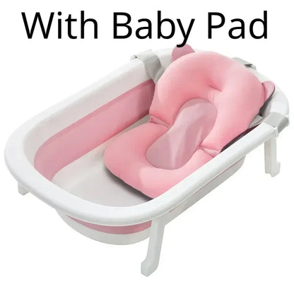 Baignoire bain bébé pliable, plastique, coussinet doux