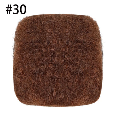 Cheveux humains afro crépus en vrac, brun moyen #4, 30g, 8 pouces, parfaits pour extensions et réparations.