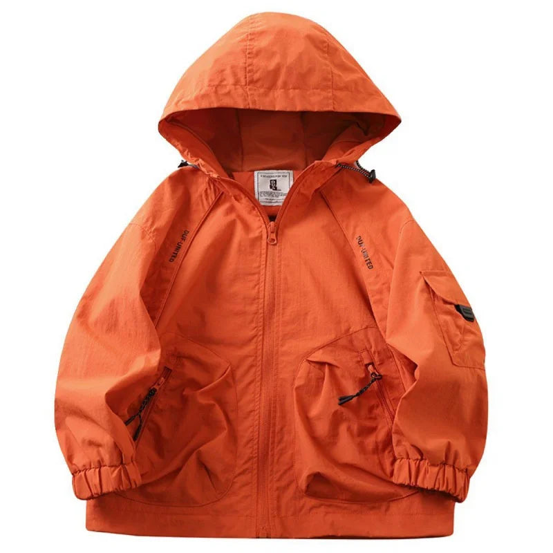 Manteau Léger Garçon 4-10 Ans à Capuche