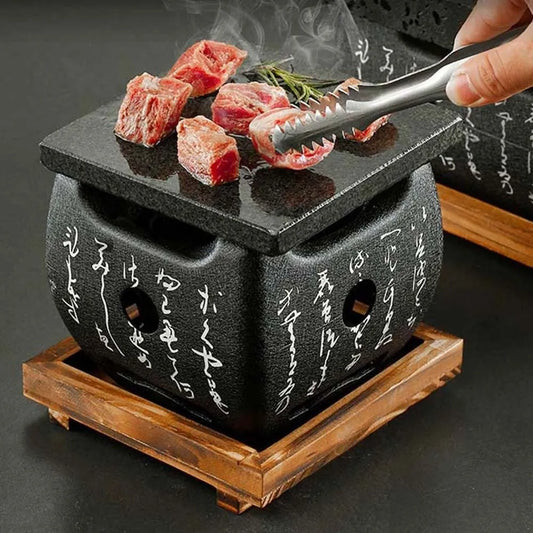 Poêle à Charbon Style Japonais – Mini Gril Portable en Aluminium, Idéal pour BBQ, Extérieur et Camping