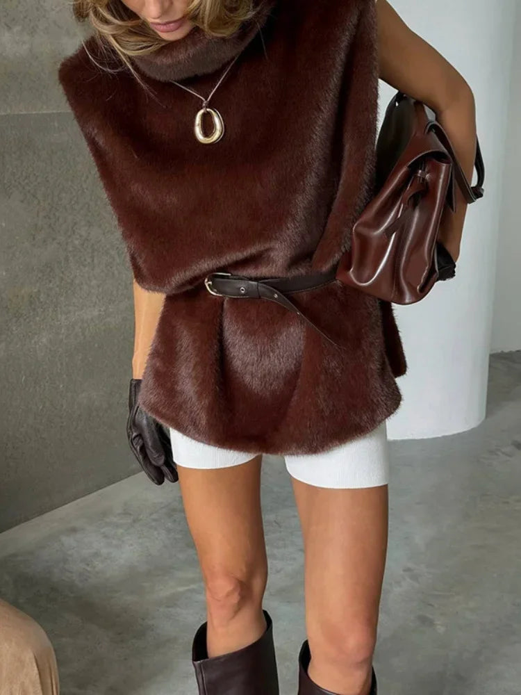 Gilet Luxe Femme – Coupe Ample Mode Hiver