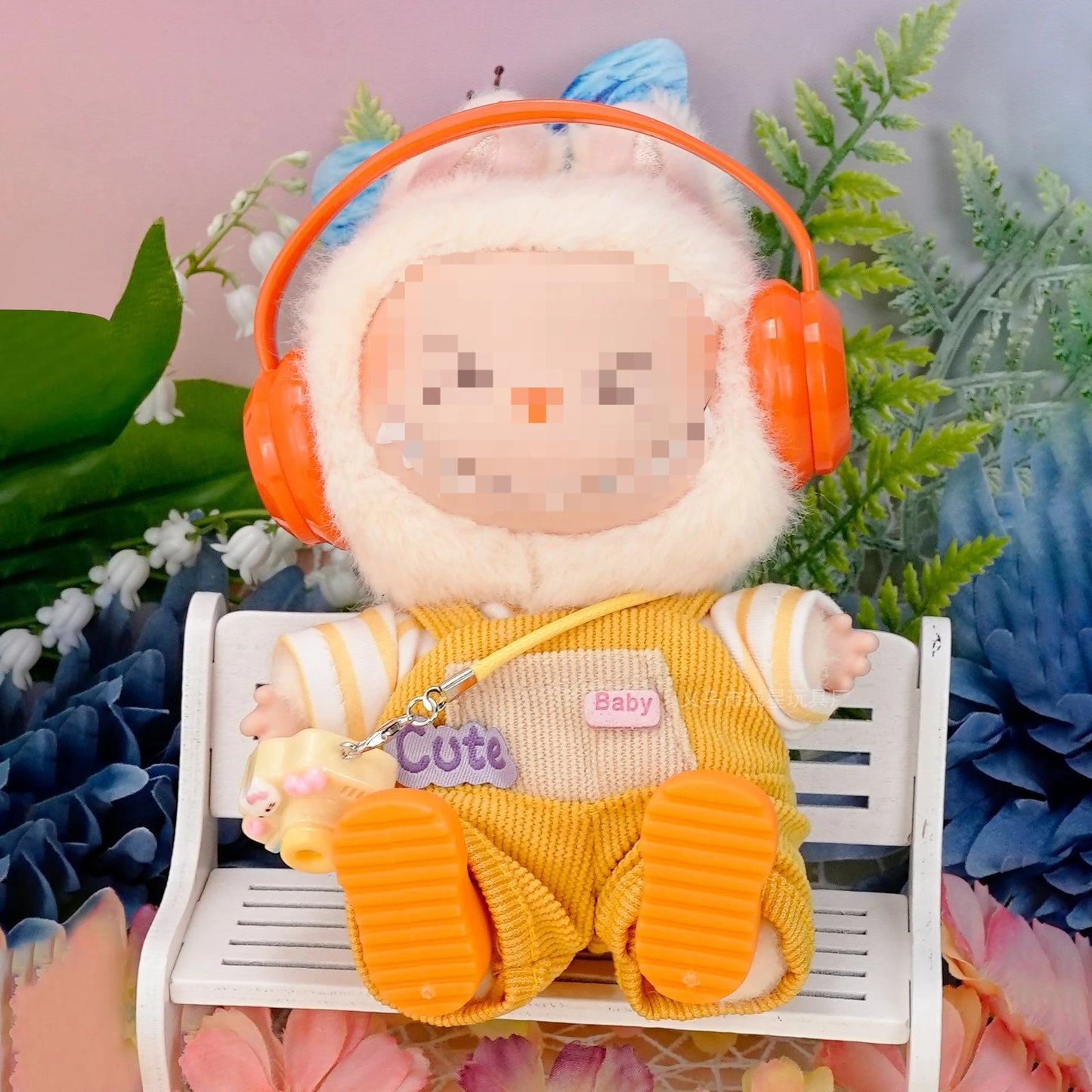 Tenue Poupée 10cm – Salopette Denim + Chemise, Ensemble Mignon