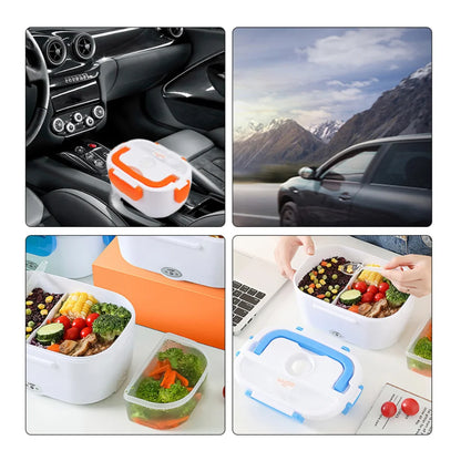 Boîte à lunch électrique portable 1,5 L, chauffe-aliments, bento voiture/école/pique-nique, 110V .