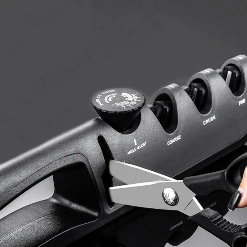 Affûteur de couteaux professionnel 4 en 1, Angle réglable, meuleuse de couteaux de cuisine, ciseaux, pierre à aiguiser, outils pour la maison, nouvelle mise à niveau