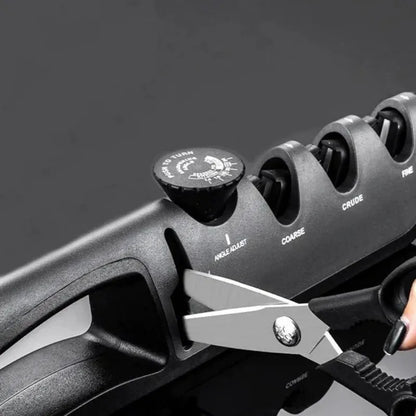 Affûteur de couteaux professionnel 4 en 1, Angle réglable, meuleuse de couteaux de cuisine, ciseaux, pierre à aiguiser, outils pour la maison, nouvelle mise à niveau