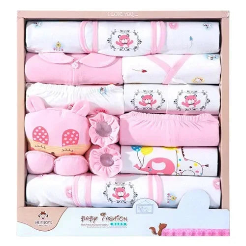 Ensemble bébé fille 18 pièces 100% coton, doux automne, cadeau sans boîte