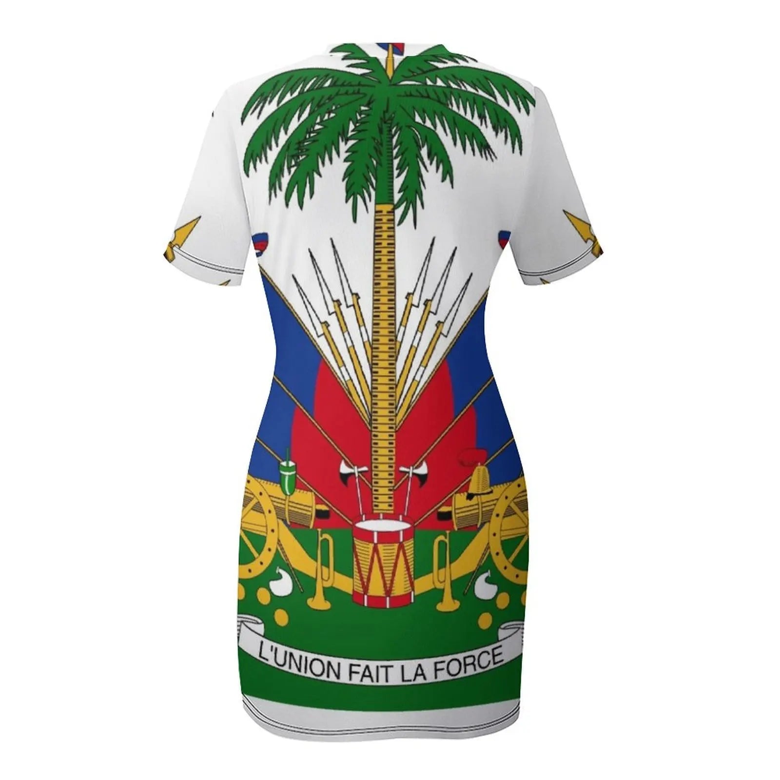 Robe combinaison été femme – Manches courtes, style Haïti, tenue décontractée