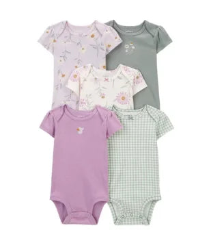 Combinaison bébé été coton, 5 pièces, dessins animés