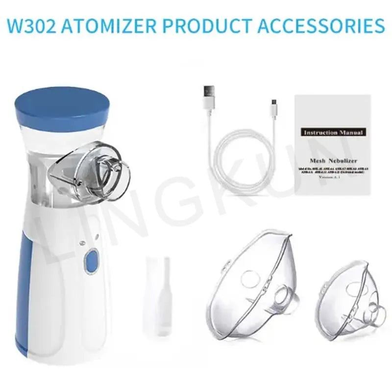 Nébuliseur médical silencieux portable à mailles, mini inhalateur enfant .