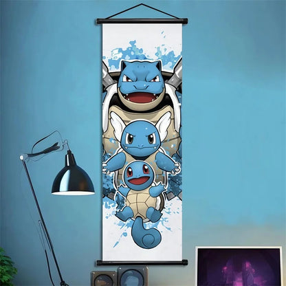 Pokémon Squirtle, Wartortle, Blastoise – Scènes dynamiques, impressions vives, détails audacieux – Pour fans de type Eau Power