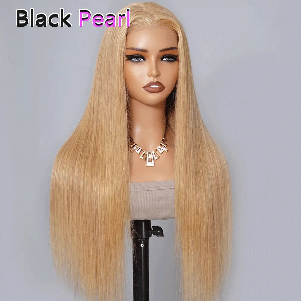 Perruque cheveux humains 100% – Blonde, Bob droite, dentelle frontale, fermeture, perruque brésilienne, cosplay