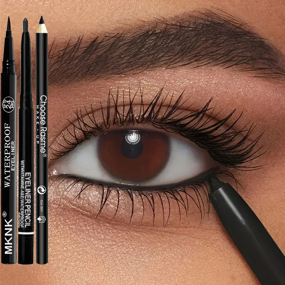 Eyeliner Noir Imperméable – Pack 3 Pièces