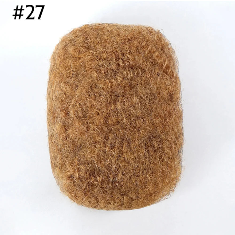 Cheveux humains afro crépus en vrac, brun moyen #4, 30g, 8 pouces, parfaits pour extensions et réparations.
