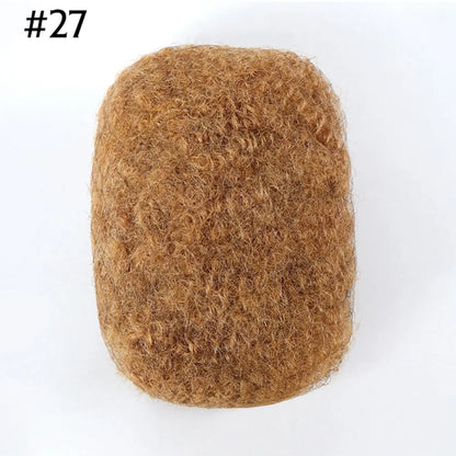 Cheveux humains afro crépus en vrac, brun moyen #4, 30g, 8 pouces, parfaits pour extensions et réparations.