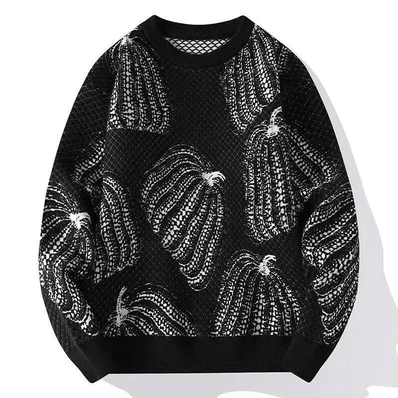 Pull Homme Col Rond Patchwork Gaufré