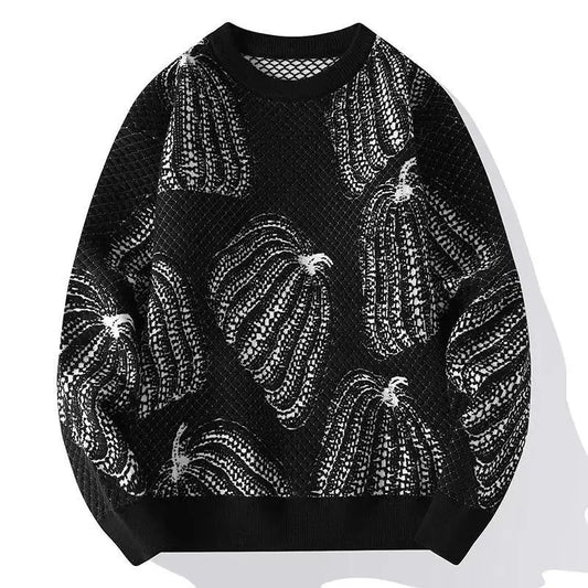 Pull Homme Col Rond Patchwork Gaufré