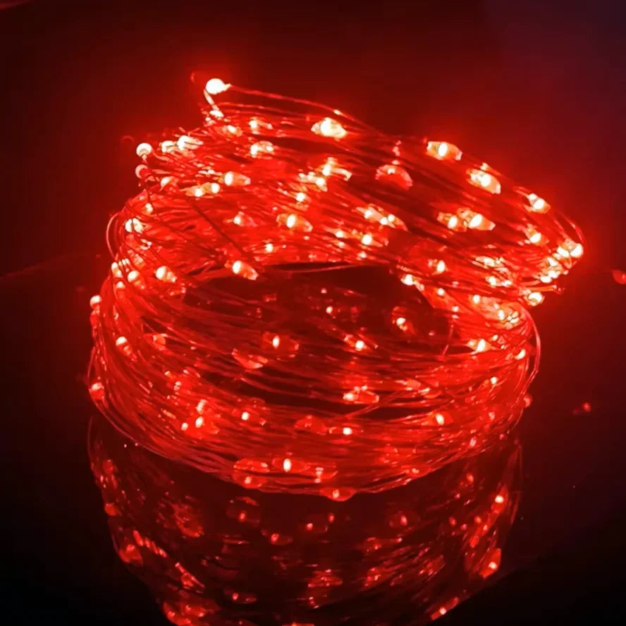 Guirlande LED 1-20m étanche USB fil cuivre/argent – Lumières fée déco fête Noël mariage