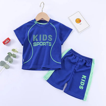 Ensembles de sport enfants – T-shirt et short à séchage rapide – Vêtements de sport confortables – Costumes basket pour garçons et fillesll, vêtements d'été respirants pour enfants