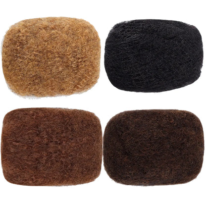 Cheveux humains afro crépus en vrac, brun moyen #4, 30g, 8 pouces, parfaits pour extensions et réparations.