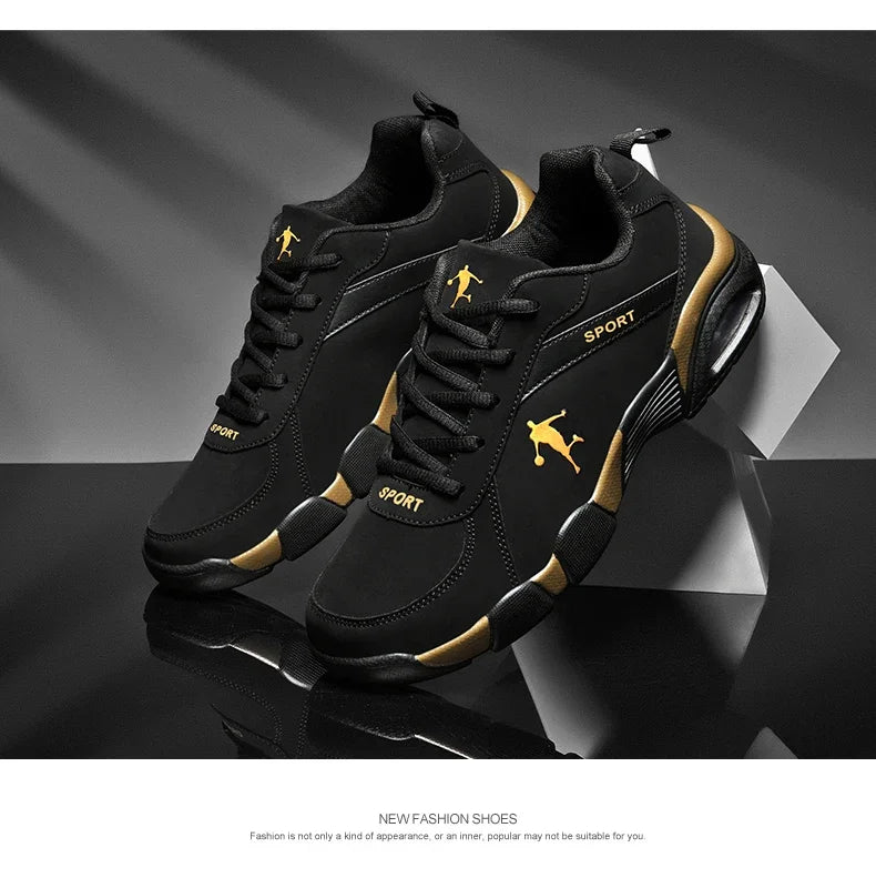 Baskets running homme cuir & maille, confort, extérieur, jogging .