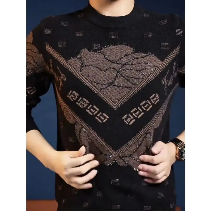 Vêtement homme automne-hiver, pull velours haut de gamme