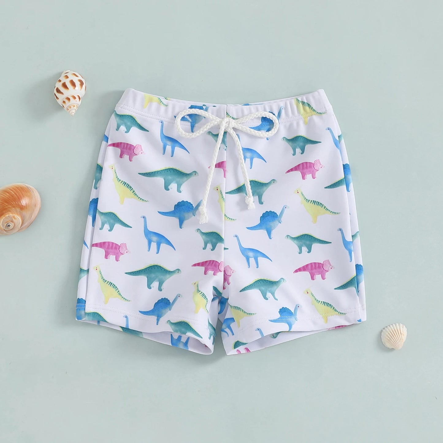 Maillot de bain pour petits garçons de 1 à 4 ans, short imprimé dinosaure/requin