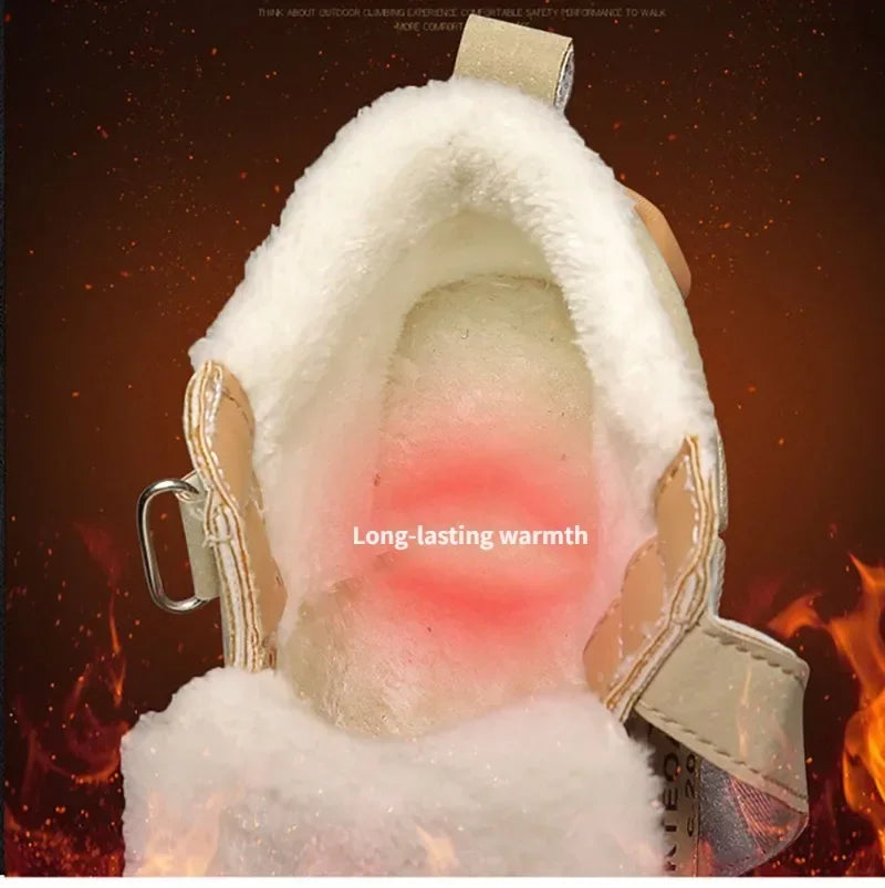 Bottes de Neige Enfant Garçon/Fille – Doublure Cachemire Chaude