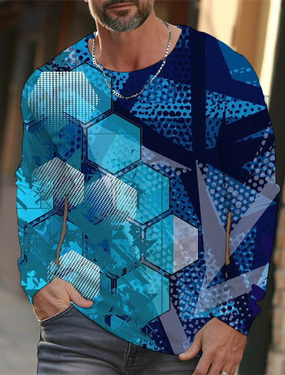 Men's round neck T-shirt, 3D printing, high definition