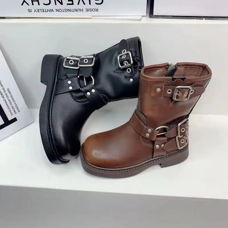 Bottes Courtes Cuir Fille – Semelle Souple, Construction Latérale, Mode Automne Hiver , Chaussures Enfants Confortables et Tendance