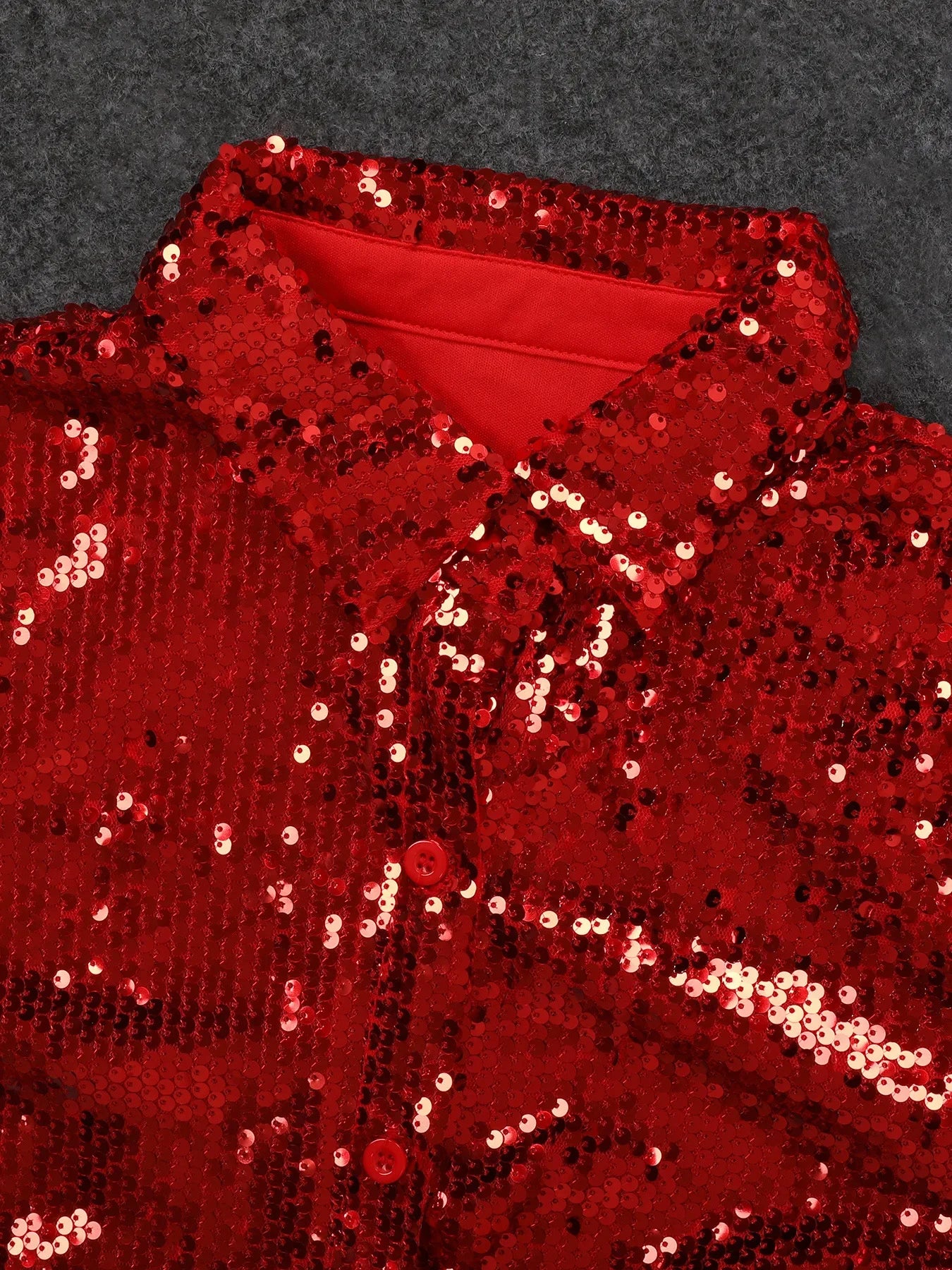 Chemise femme à paillettes, couleurs vives, style européen/américain .