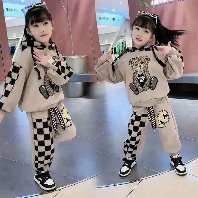 Sweat à Capuche + Pantalon Fille 2-8 ans