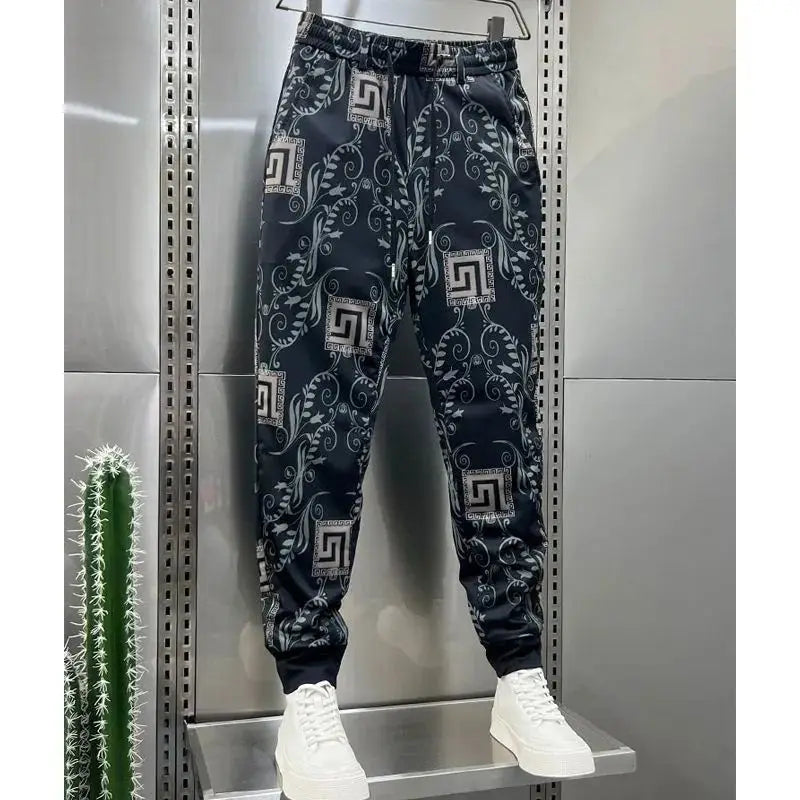 Pantalon Haren taille haute à lacets, poches imprimées, décontracté et respirant, style simple et tendance, nouvelle collection printemps-automne