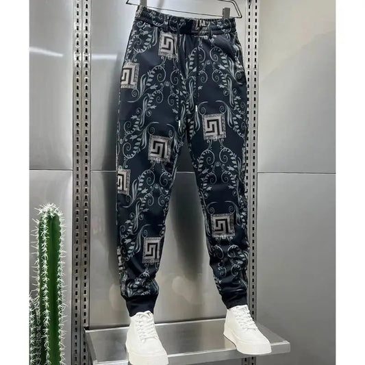 Pantalon Haren taille haute à lacets, poches imprimées, décontracté et respirant, style simple et tendance, nouvelle collection printemps-automne