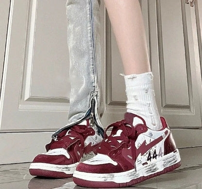 Baskets couple résine mandarine, couleurs dopamine, tendance casual