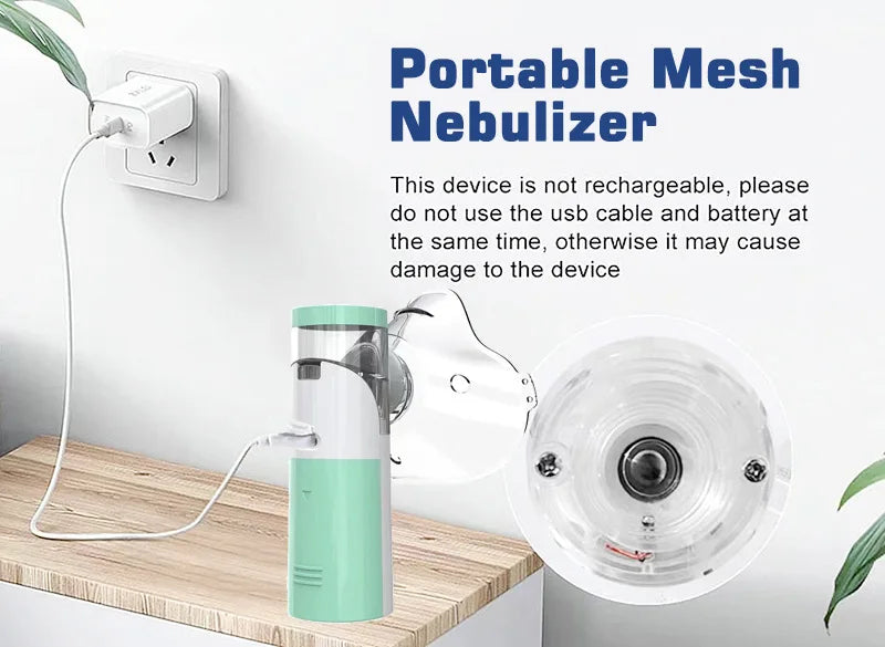 Nébuliseur médical silencieux portable à mailles, mini inhalateur enfant .