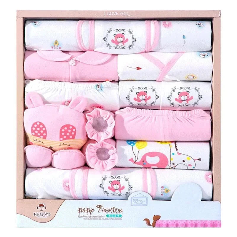 Ensemble bébé fille 18 pièces 100% coton, doux automne, cadeau sans boîte