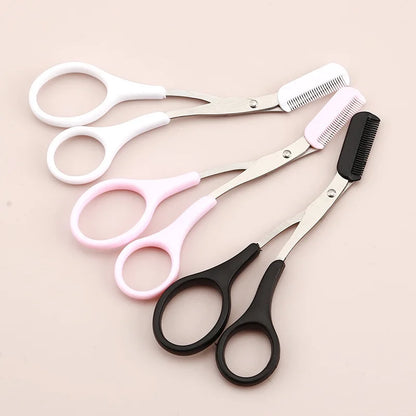 Ciseaux à sourcils inox avec peigne, outils d'épilation beauté .