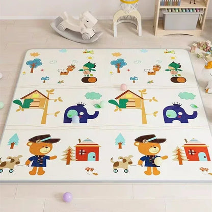 Tapis de jeu bébé 1 cm épaisseur – Mousse EPE non toxique – Tapis pliable sécurisé pour rampe, gym et activités – Tapis enfant confortable et durable