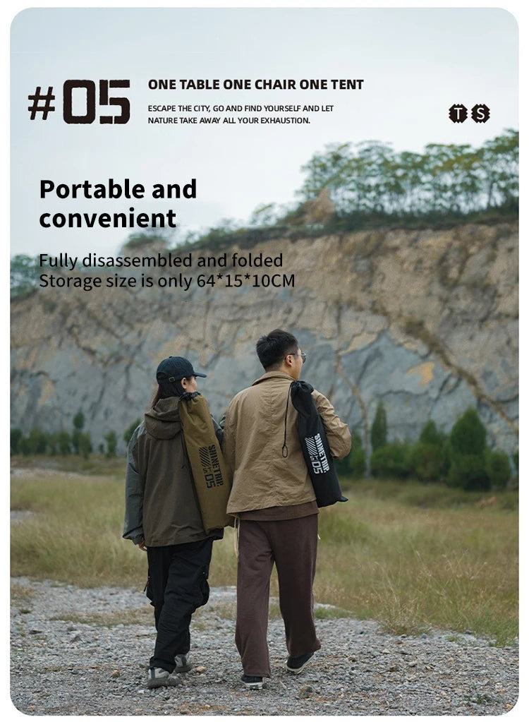 Chaise tactique pliable en aluminium légère Kermit – portable et détachable pour camping .