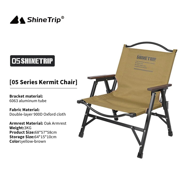 Chaise tactique pliable en aluminium légère Kermit – portable et détachable pour camping .