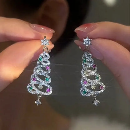Boucles d'oreilles biscuits colorés femme fille – Bijoux Noël cristal