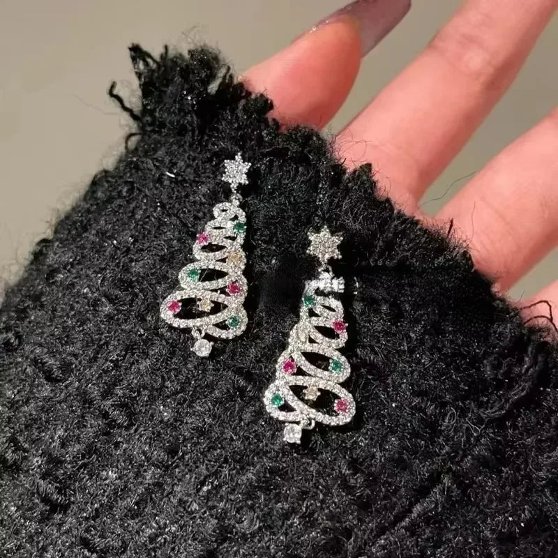 Boucles d'oreilles biscuits colorés femme fille – Bijoux Noël cristal