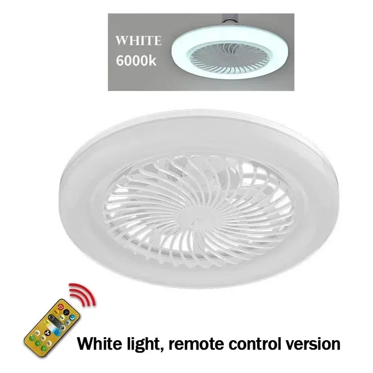 Ventilateur de plafond LED moderne – Lumière dimmable 3 vitesses avec minuterie, moteur DC, pour salon/chambre/bureau